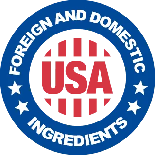 Foreign and domestic ingredients badge